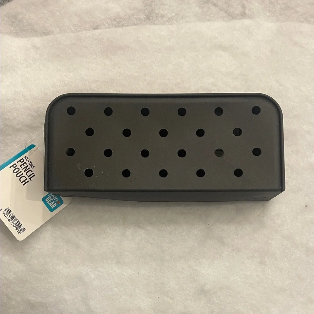 Black Croc shoe Charm jibbetz Pencil Pouch nwt